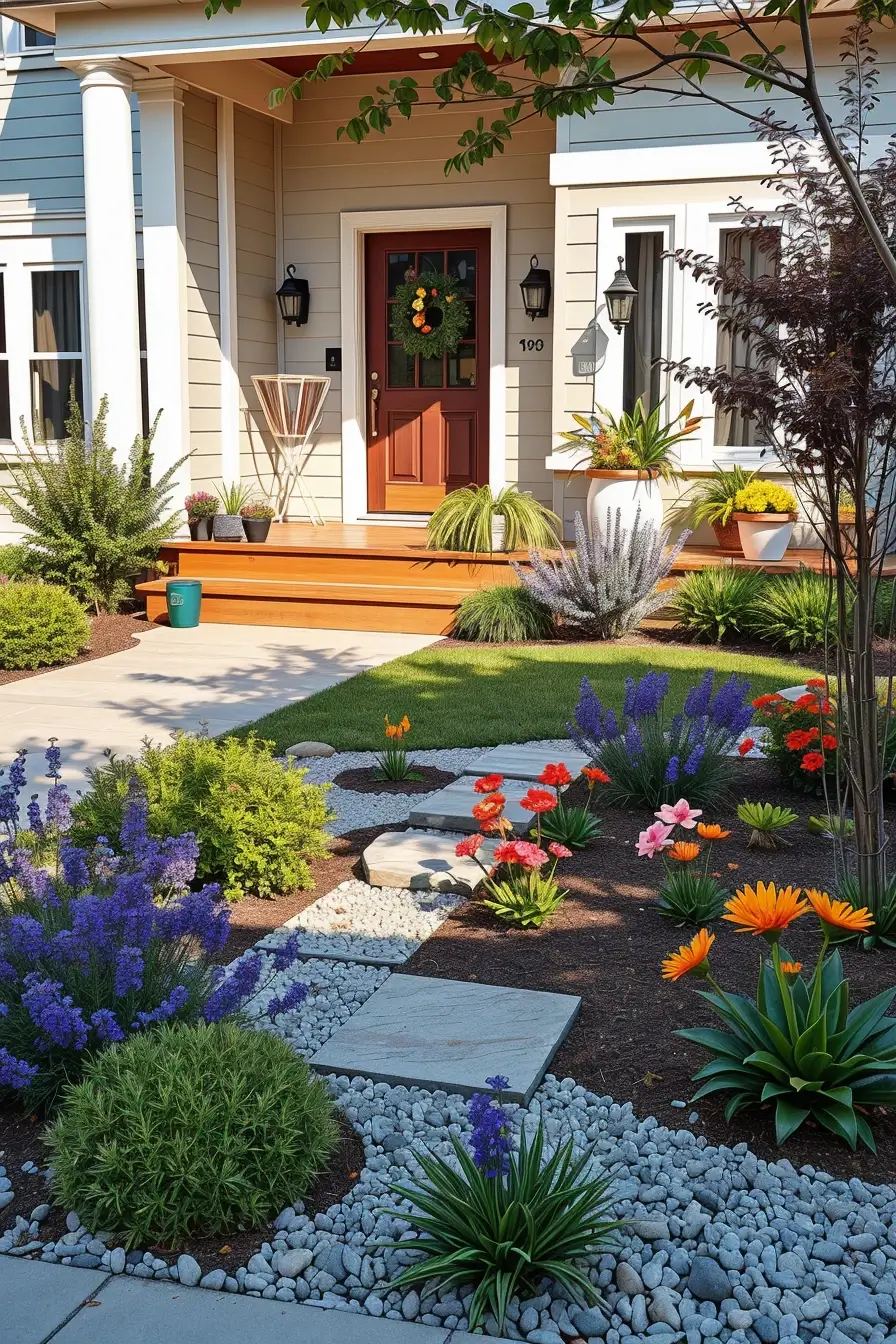 59 Summer Front Yard Decor Ideas 2026: Modern Sculptural Outdoor Inspiration