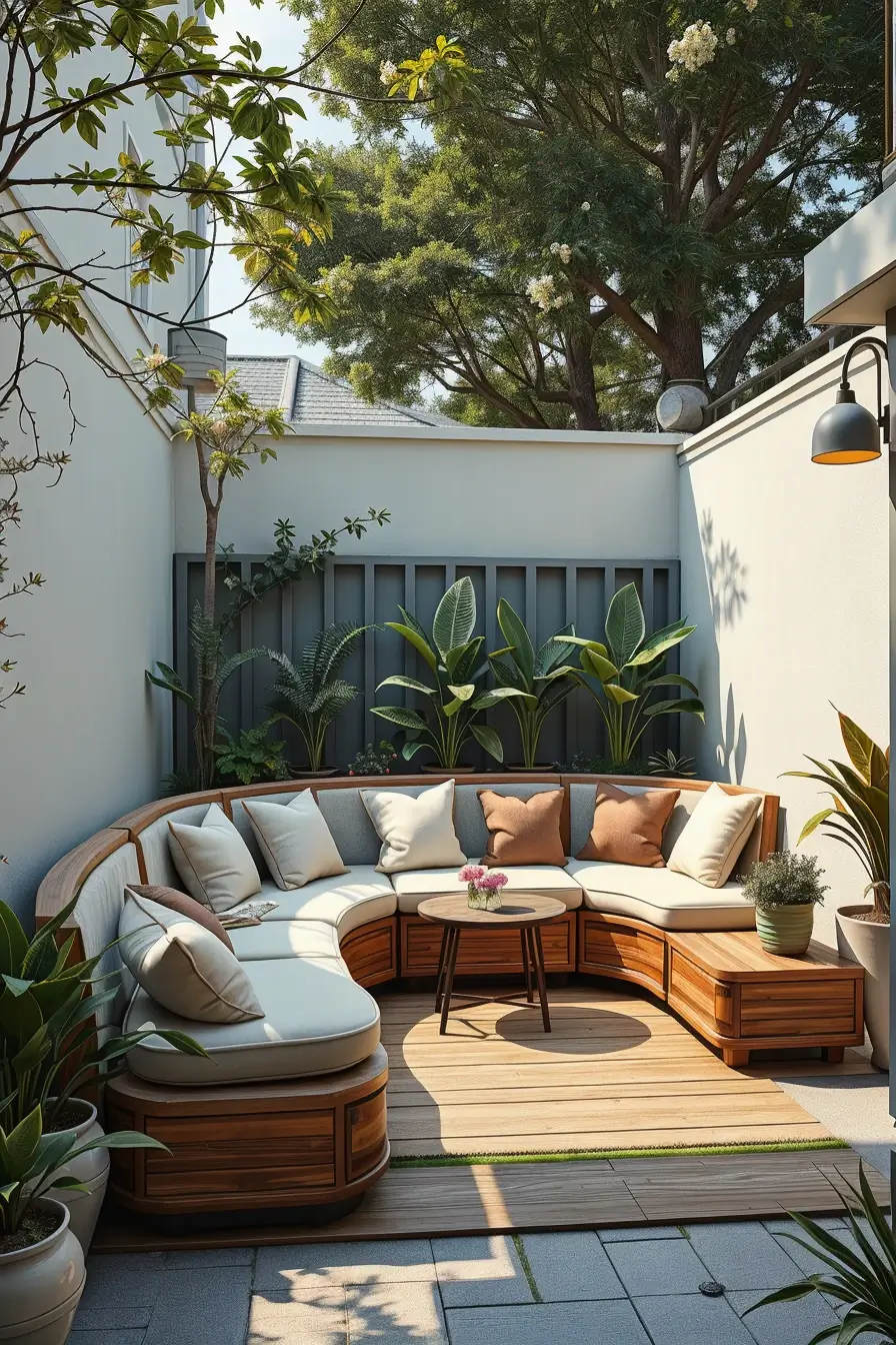 59 Small Backyard Seating Solutions 2026: Stylish Curved And Modern Outdoor Ideas