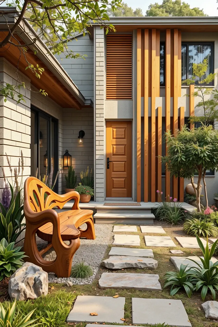 59 Summer Front Yard Decor Ideas 2026: Modern Sculptural Outdoor Inspiration