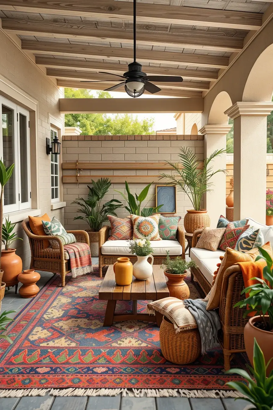 59 Boho Patio Ideas 2026 For A Dreamy And Stylish Outdoor Retreat